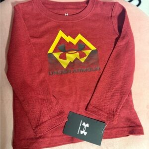 NWT Under Armour Kids Red Long Sleeve Shirt